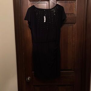Brand new with tags white House black market.Elegant Black Studded Dress  medium